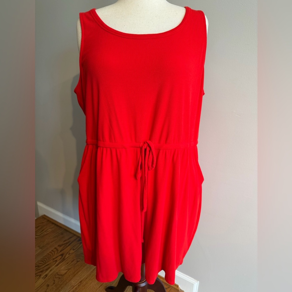 Torrid Red Rib Knit Romper - Torrid Size 3 (22-24, 3X)